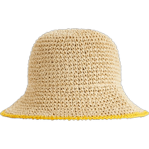 ARKET Girls Dome Straw Hat Sun Hat Beige Yellow 2024 Summer New Style 1072128