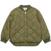 ARKET Boys Short Zipper Quilted Jacket Khaki Green 2024 Autumn New Style 1246429001