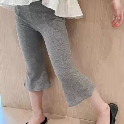 Children's clothing girls pants summer thin cotton medium and large children's clothing pants children's casual bottom stretch 7-point Bell pants