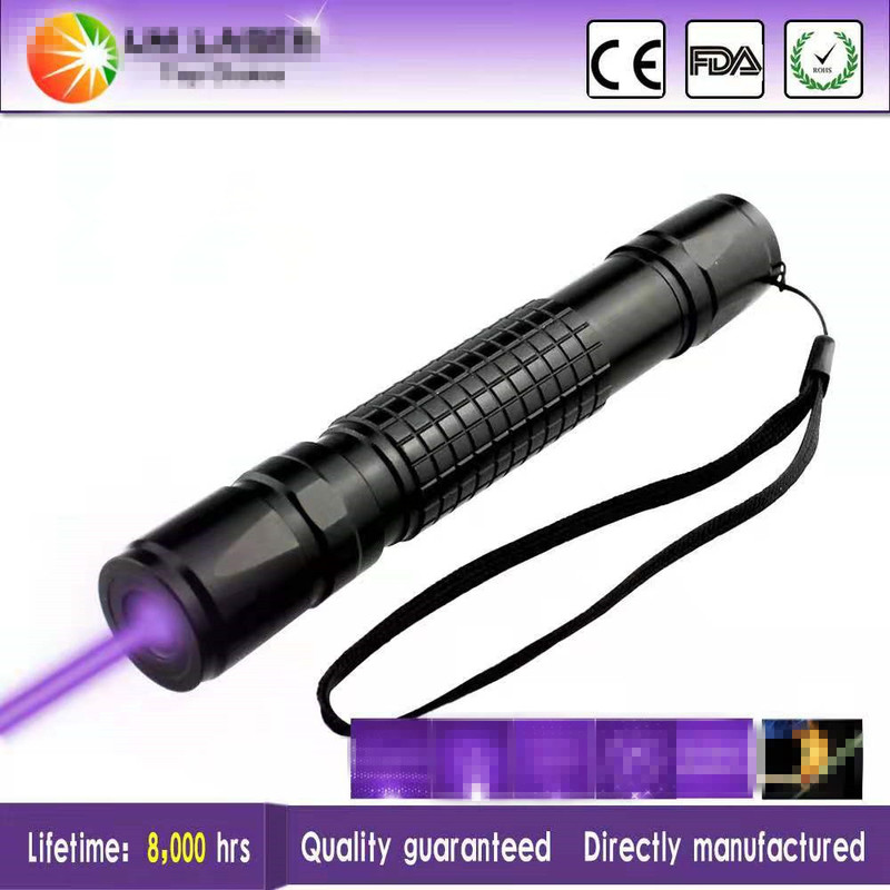 405Nm Blue-Violet Laser Pointer Laser Flashlight Anti-Blue Light Test Pen Photosensitive Drug Detection Uv Glue Curing Ultraviolet Pen Adjustable Focus Optical Experiment Uv Test Paper Use