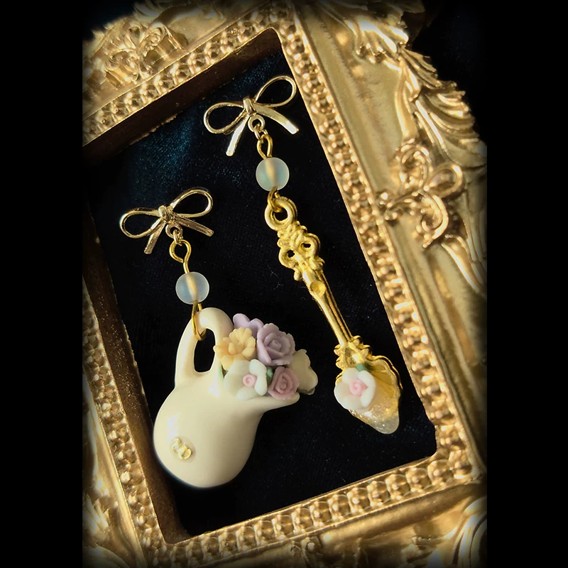 Оригинальные серьги с асимметричным дизайном, клипсы без пирсинга