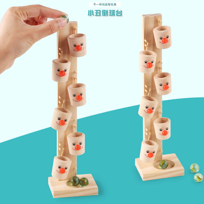 Sky Cat Shop Original Factory High Quality New Wooden Toy Wooden Barrel Ball Bearing Down Ball Table Parent-child Interactive Toy Fun Little Toy Coeducation Teaching Aids