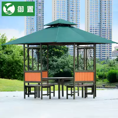 Outdoor gazebo Villa courtyard Garden Terrace Leisure tea pavilion Leisure farm Outdoor four-corner gazebo Wrought iron