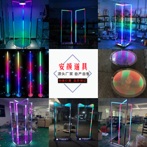 Point stage bar stainless steel laser led light-emitting GOGO point jumping night club atmosphere prop special point dance stick