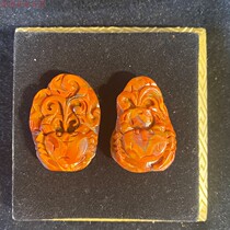Liao West Chaoyang North Ticket Warring States Red Finely Carved Pendant Lovers of Fables Pendant Natural Agate Ornaments