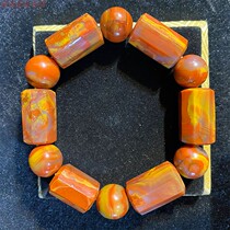 Liao Xi Chaoyang North Ticket Warfare Country Red Handstring Natural Manau Bracelet Ancient Wind Ornaments Male And Female Gifts For Men And Women