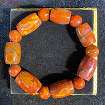 Liao Xi Chaoyang North Ticket Warfare Country Red Bracelet Co-Material Hand Strings Natural Agate Accessories Ancient Wind Ornament Lovers