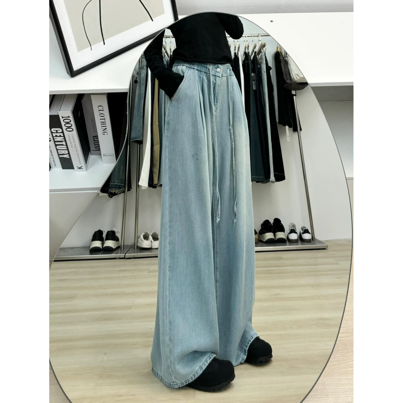 Thin jeans, trousers, size, loose fit