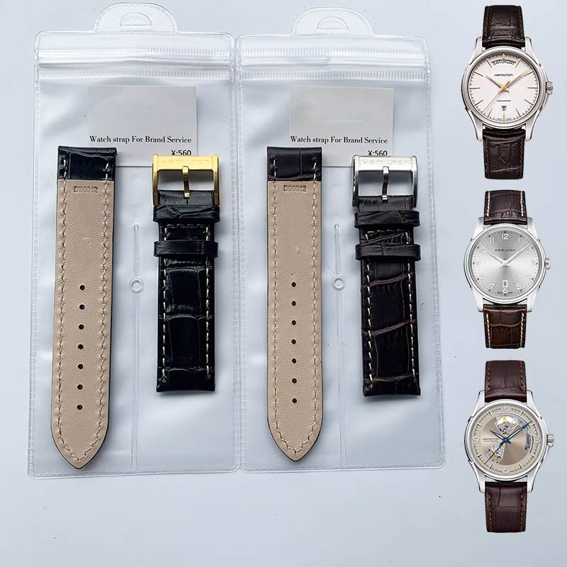 Suitable for Hamilton Watch Straps, Genuine Leather Jazz Series, Khaki Aviation Hamilton Men's