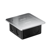 Gercale ground socket all-copper waterproof stainless steel hidden five-hole ground plug double-door household ground socket