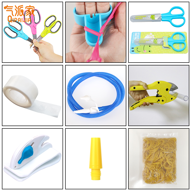 Latex Balloon Accessories Rubber Band Waist Knife Trim Cut Knife Zakmouth Hose Knotting Machine Tied Balloon Tool Closure Clip