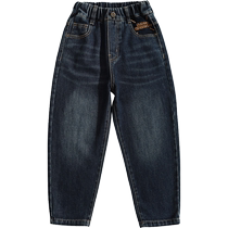 Boy jeans Spring and autumn style 2024 new childrens pants CUHK Scout boys Long pants trendy fried street wave