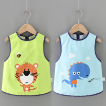 Baby coverings Childrens meal waterproof apron Mens and womens sleeveless baby bibs Summer thin anti-dirty rice pocket aprons