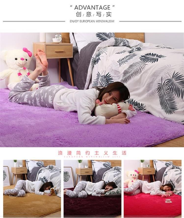Máy giặt 60 cm khâu trang điểm gương phòng học bàn cà phê vuông màu be tóc ngắn phòng ngủ thảm đầu giường chăn hộ gia đình - Thảm