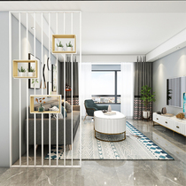  Nordic living room wrought iron screen partition Home barrier entrance metal screen Bathroom sink partition screen