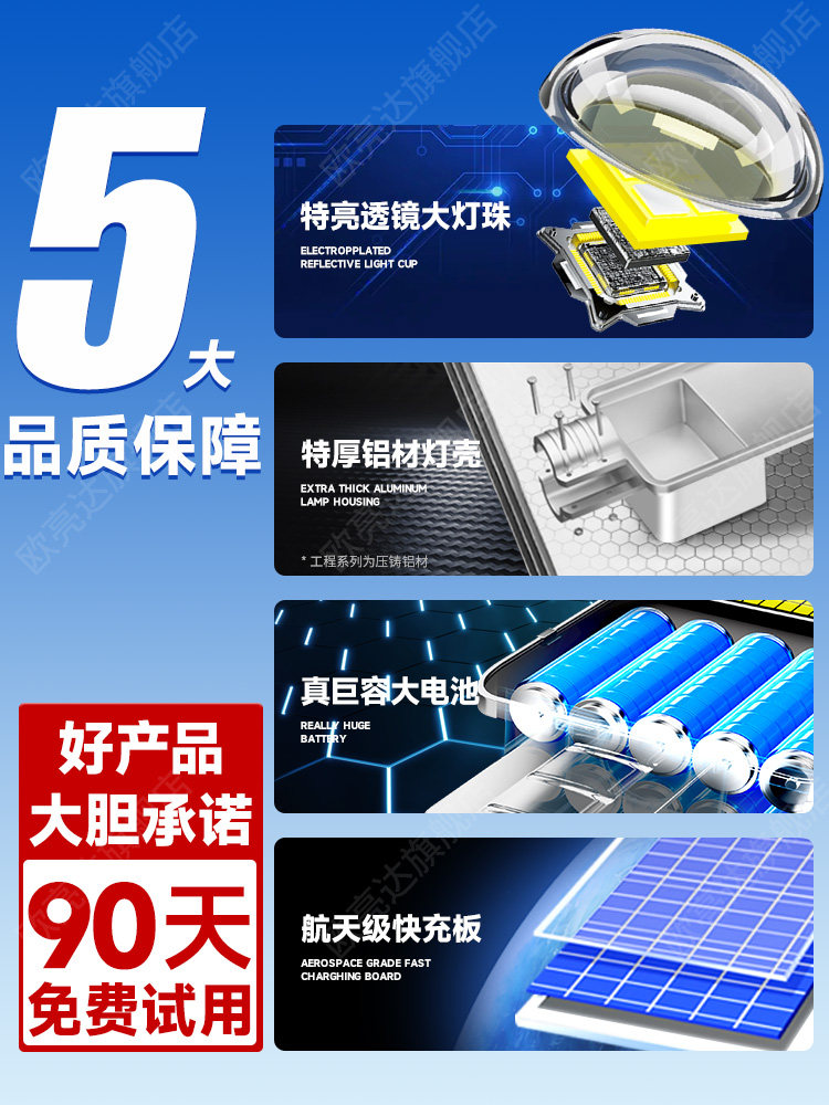 Solar Outdoor Lights, Home Garden Lights, 2025 New Street Lights, Rural Yard Super Bright High-Power Lighting