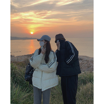 White water women stand collar thickened warm cotton clothes womens 2020 new spring and autumn long-sleeved Korean version loose ins casual jacket