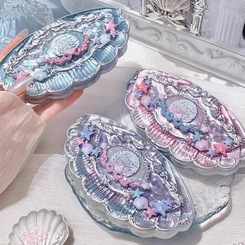 Flower Knows Shell Pearl Six-Color Eyeshadow Palette Matte and Pearlescent for Daily Light Makeup, Versatile and Long-Lasting, Not Easy to Fly Off