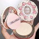 Flower Knows Strawberry Cupid Cake Shell Pearl Powder Compact for Setting Makeup, Brightening, Oil Control, Loose Powder for Dry and Oily Skin, Base Makeup