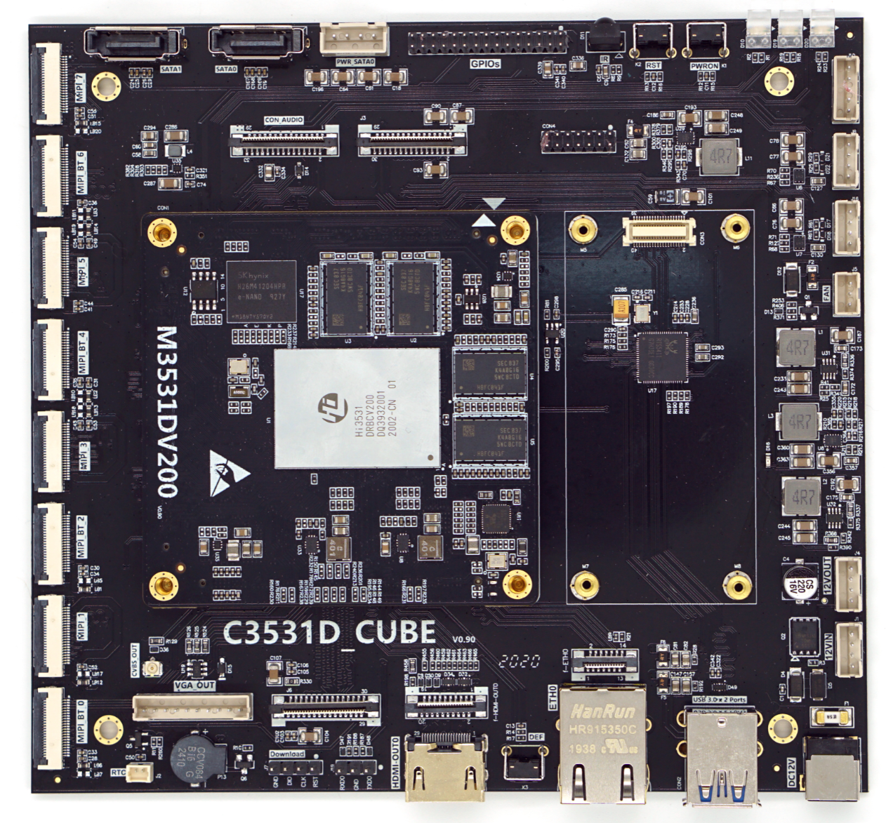 Hi3531DV200 Evaluation Board CUBE Hyes SDK source code sending plate schematic