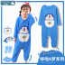 Xuân Thu trẻ em jumpsuits bông dài sleeveth cậu bé chống đá cartoon cô gái mùa hè quần áo nhà mỏng. 