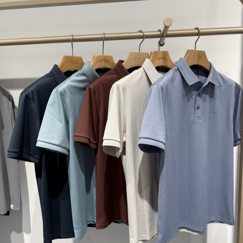 (Five Colors) Youngor 26-Style Cotton, Linen, and Silk Blend Fabric Lapel Short-Sleeve T-Shirt Yset510483 (Five Colors) Youngor 26-Style Cotton, Linen, and Silk Blend Fabric Lapel Short-Sleeve T-Shirt Yset510483