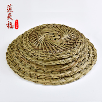 Steamed Tianfu hand-woven straw mat small cage steamed bun steamed grid drawer linen mat household tableware drawer cloth