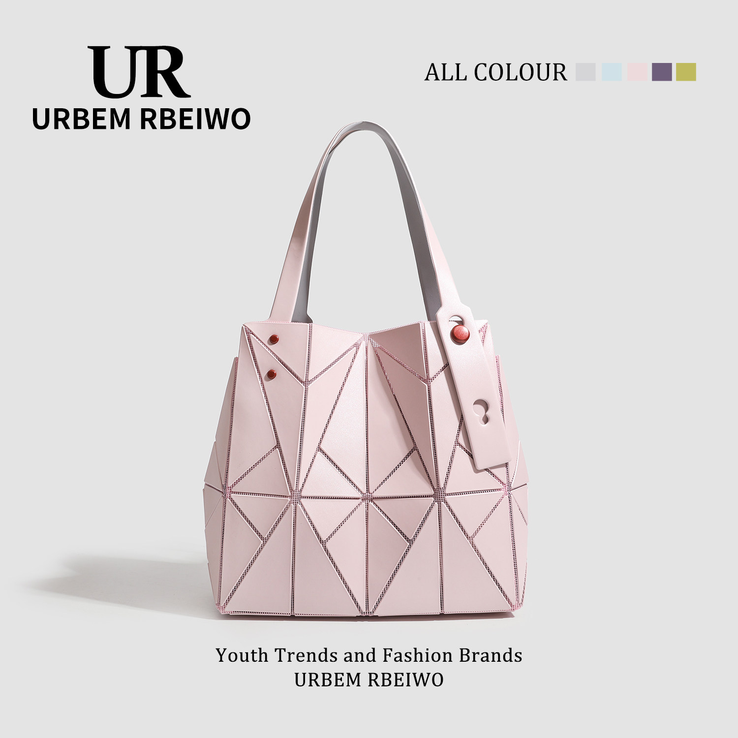 UR bag женская летняя лимитированная японская геометрическая ромбическая сумка с бриллиантами, рассыпчатая пудра, портативная корзина для овощей на одно плечо