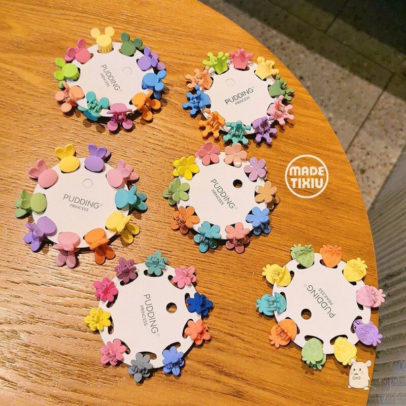 Children hair accessories Adorable Small Claws Hair Clip Netting Red 2020 New Children's Flower Crown Small Female Hair Clip