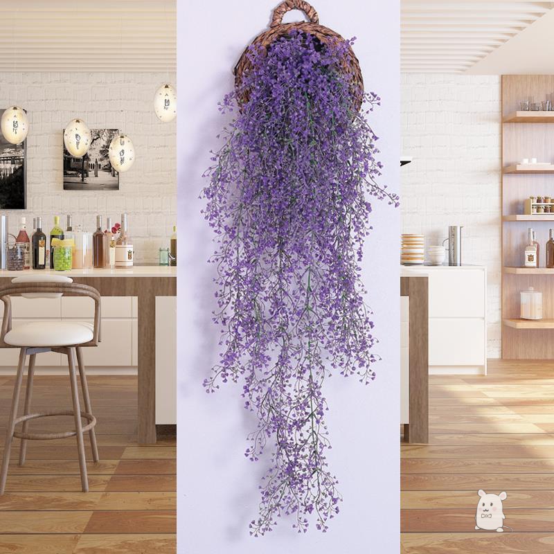 Wall-mounted vine plant green planting flower and grass decoration flower simulation flower upscale Admirallivinglivingroom wall floral swing piece