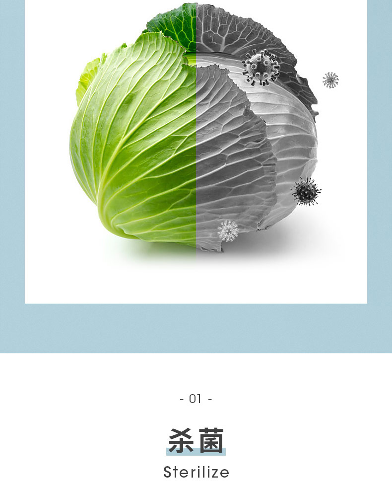 塔罗仕 家用便携果蔬清洗机 无线充电超方便 99.9%杀菌率 图3