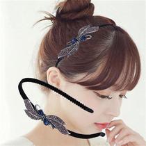 Korean hair accessories rhinestone hairpin female hairclip non-slip headband retro goddess Crystal Press hair card headgear