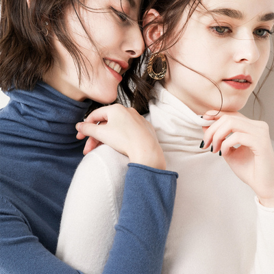 【两件59.9】堆堆领羊毛衫羊绒打底衫