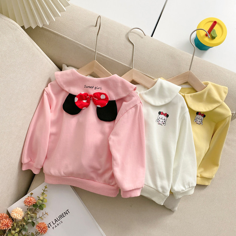 Girl's T-shirt Spring dress 2022 new children Ocean sends Korean version Long sleeves blouse women's baby spring hit undershirt clothes