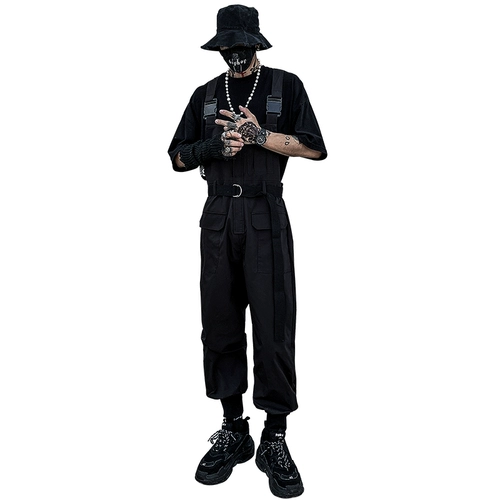 Мужской джинсовый трендовый брендовый комбинезон, штаны для влюбленных, оверсайз, популярно в интернете, эффект подтяжки