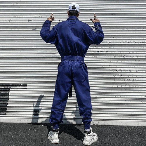 Лонгслив, нарукавники, японское боди в стиле хип-хоп, ретро трендовые штаны подходит для мужчин и женщин, универсальный комбинезон