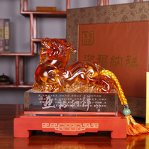 Glazed Merchants Swaying Pieces of Swaying Pieces Jade Hospitality Leather Cuisu Home Decorations Opening Gifts Shop Cashiers House Furnishing