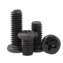 M2 M2 M2 5 * 3-12mm black galvanized round head cross screw disc head machine tooth small screw precision electronic factory