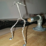 Глина ручной работы, фигурка, формирующий скелет, трубка, алюминиевая проволка, поделки ручной работы