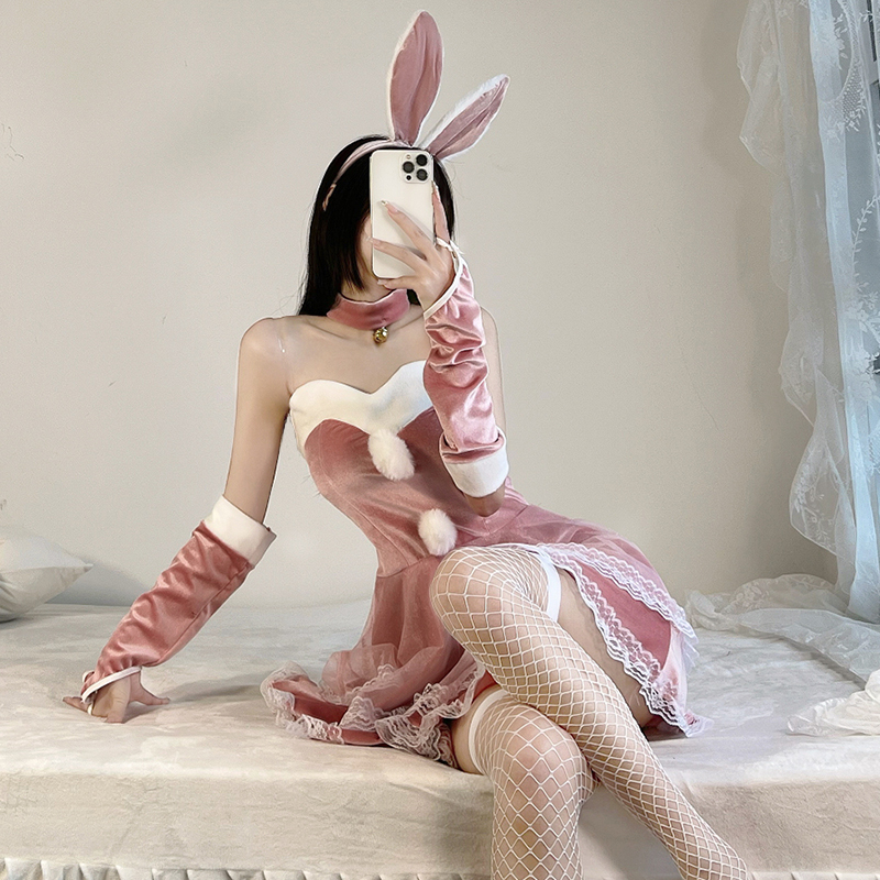 Christmas erotic lingerie bunny girl passion suit clothes bitch sexy cute uniform temptation halloween shirt