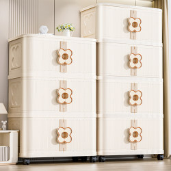 Storage Cabinet Storage Cabinet Multi-layer Storage Cabinet For Home Baby Baby Clothes Snack Foldable Plastic Cabinet Storage Rack