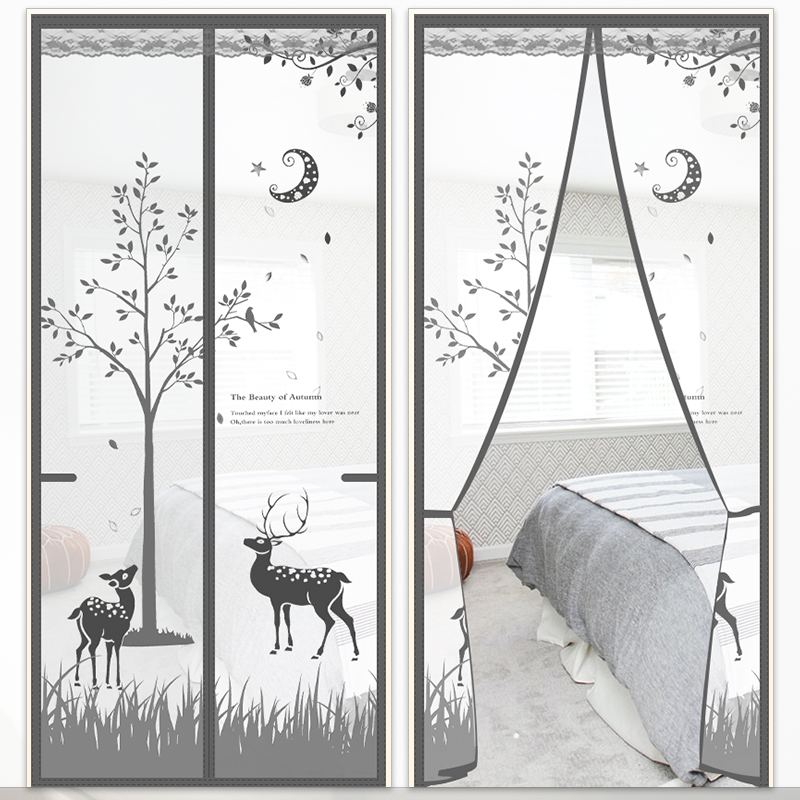 Magic Paste Mosquito Curtain Summer Household Without Punch Mute Magnetic Cluster Self-Suction Encryption Anti-Fly Ventilation Gate