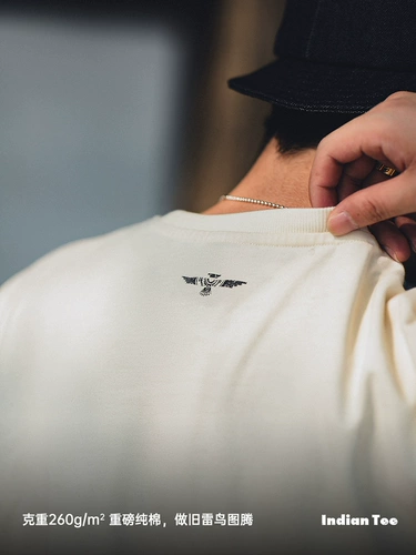 Мужская этническая летняя футболка, США, короткий рукав, свободный крой, этнический стиль