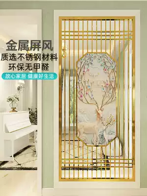 European-style screen titanium alloy door home living room double-sided stainless steel partition barrier metal porch customization