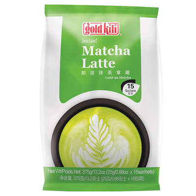 金祥麟新加坡进口抹茶拿铁冲饮速溶丝滑低卡奶茶抹茶粉25g*15包