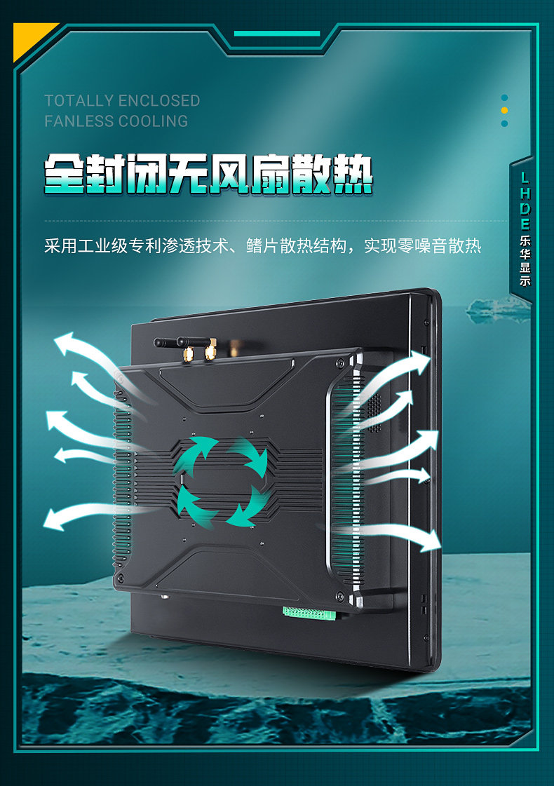 Монитор 8-21.5寸工业电脑一体机航空接头电容触摸车间产线工控平板电脑 Lhde