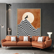 Horse to success Xuanguan painting pure hand-painted oil painting Animal hanging painting modern light extravagant orange living room background wall floor painting