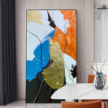 Modern Abstract Color Block Small Crowdgenguan Corridor Decoration Painting Nordic Vertical Version Light Extravagant Portrait of muscular and solid hand-painted oil painting