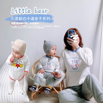 Baby boy fitted with new pro-dress long sleeve T-shirt foreign mother and mother female dress baby khae one-piece suit