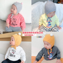 zbj Alittle Xuan Autumn section New products infant blouses male and female baby printed weaselwear Korean version cartoon long sleeves ins